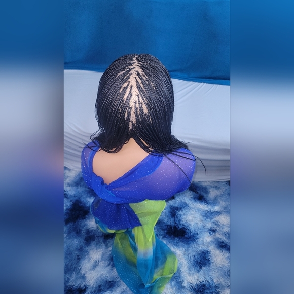 🔥 100% Handmade Full Lace Micro Braided Wig | 34” | Heat Safe | Lasts 2–5 Yrs | - Picture 12 of 17